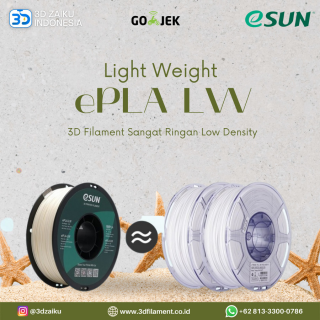 eSUN ePLA PLA LW Light Weight 3D Filament Sangat Ringan Low Density - Black